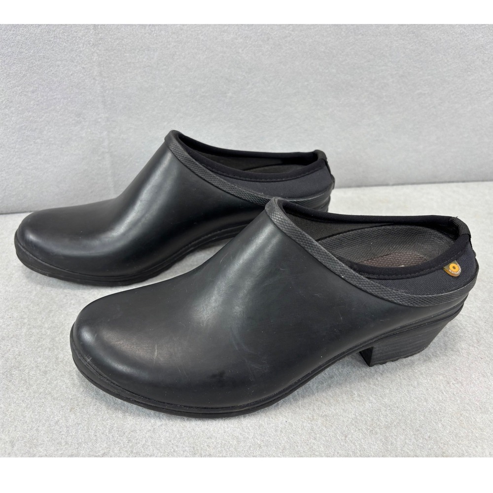 BOGS Women's Vista Clog Waterproof Rain Shoe Black size 8 gardening walking - Picture 2 of 6